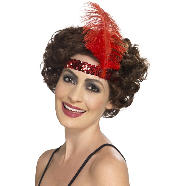 Red flapper headband