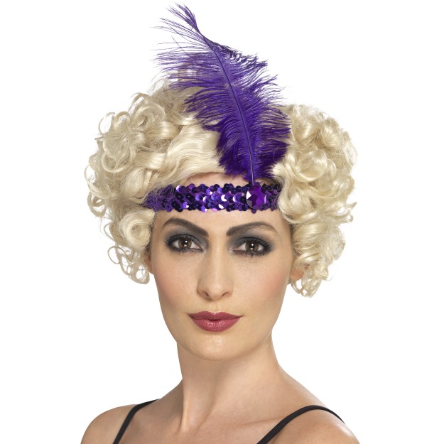 Purple flapper headband