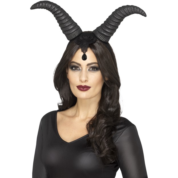 Demonic Queen Horns, on Headband