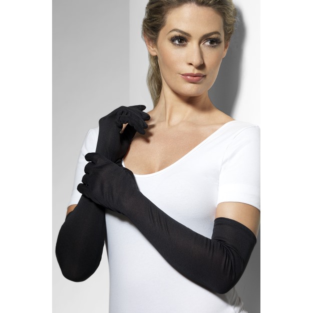 Long black gloves