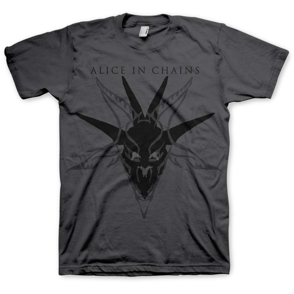 Alice In Chains Men's Tee: Black Skull