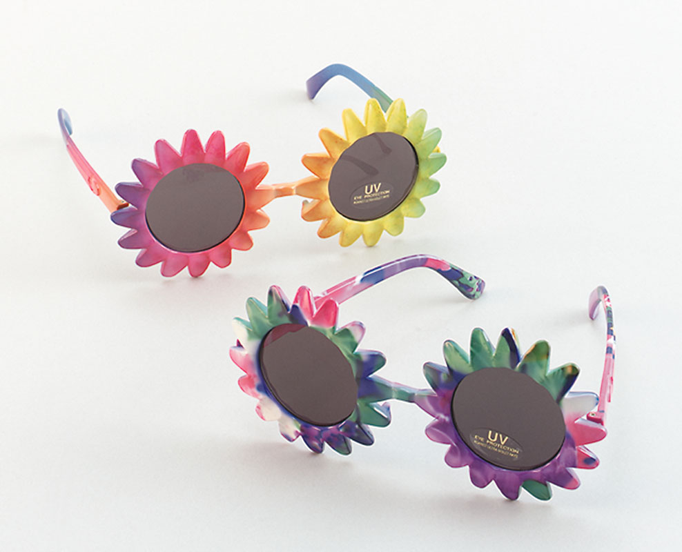 Hippy Flower Glasses