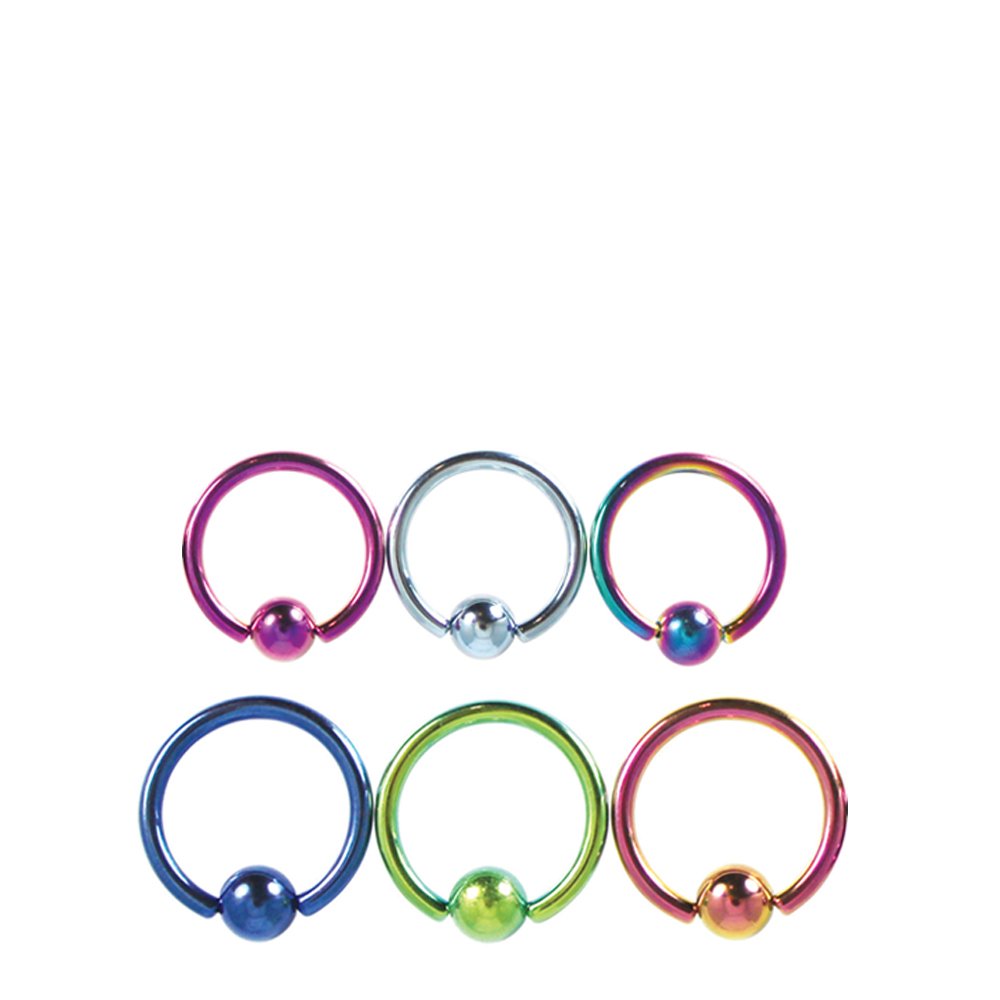 1.2mm Anodised Titanium Ball Closure Ring