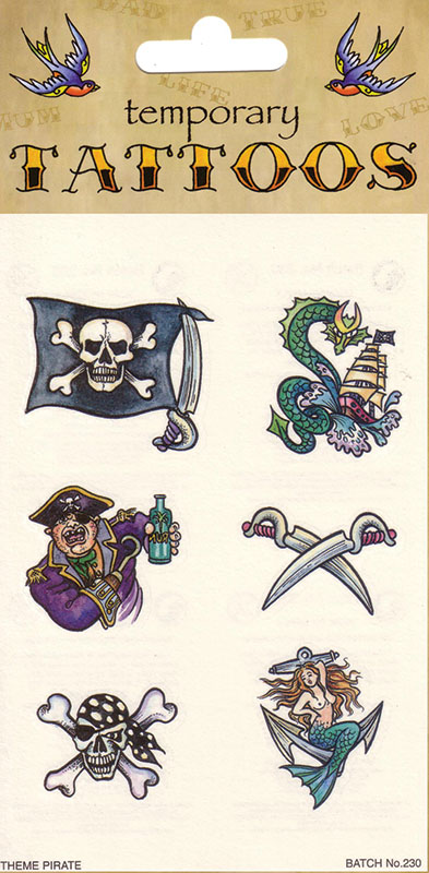 Pirate Temparory Tattos