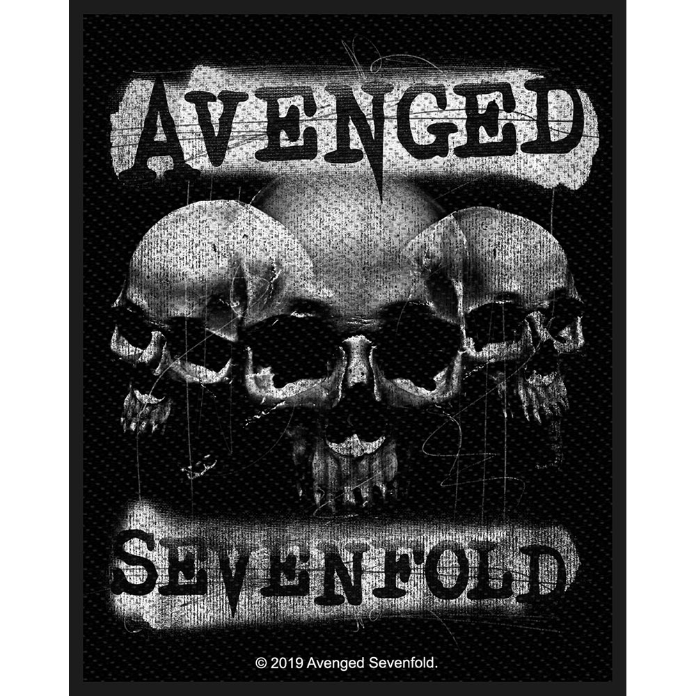 Avenged 7 Fold 3 Skulls Woven Patch