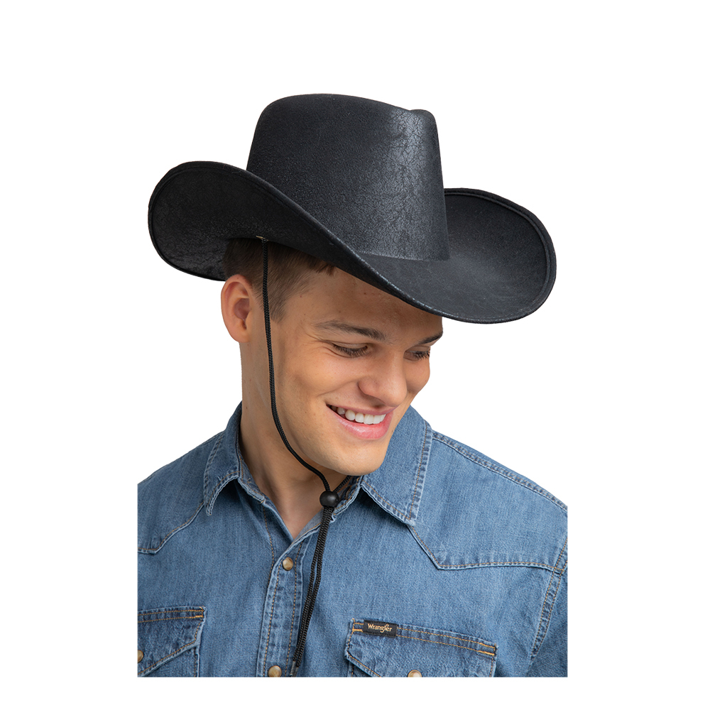 Texan Faux Aged Leather Black