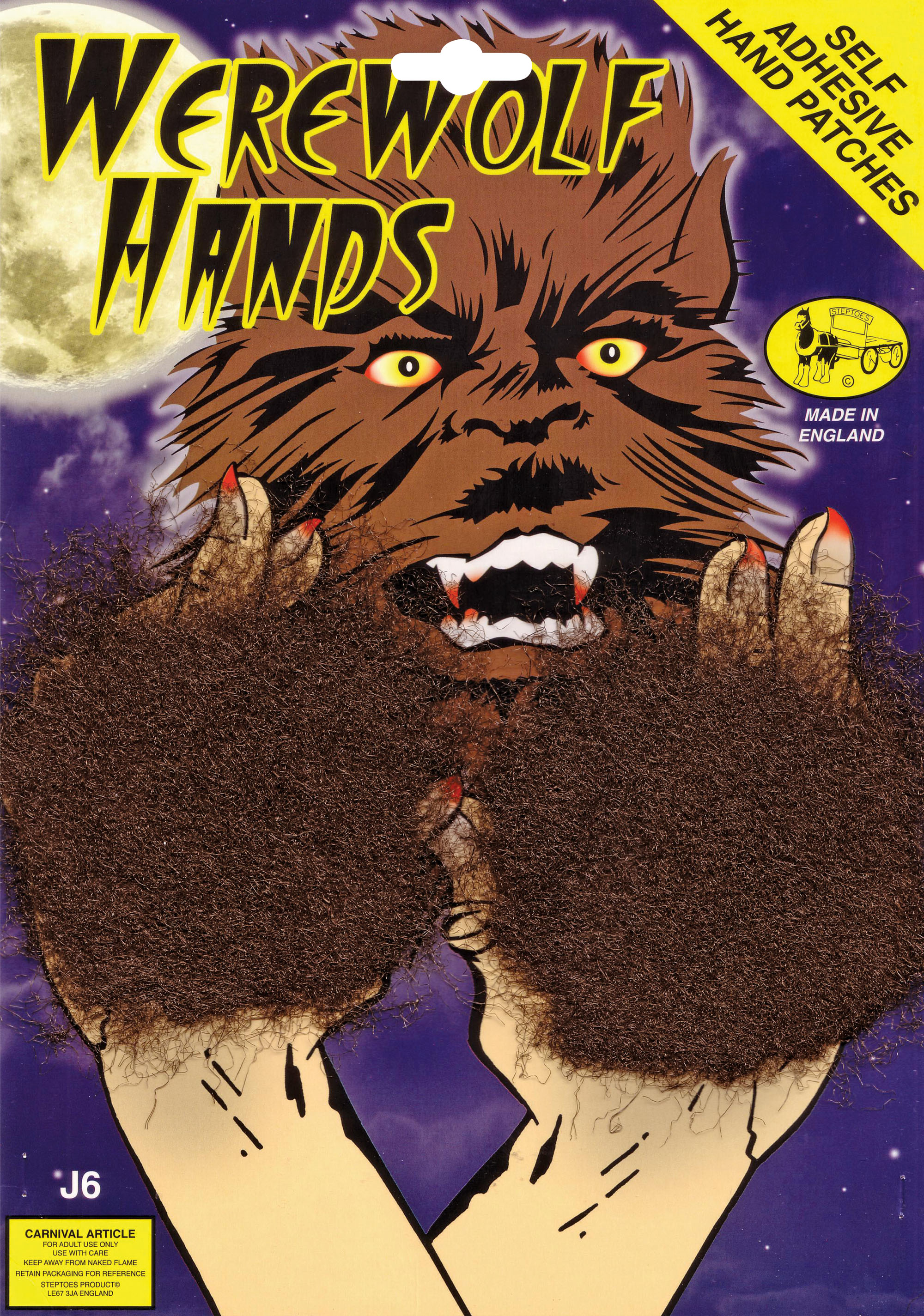 Stick on Hairy Werewolf Hands